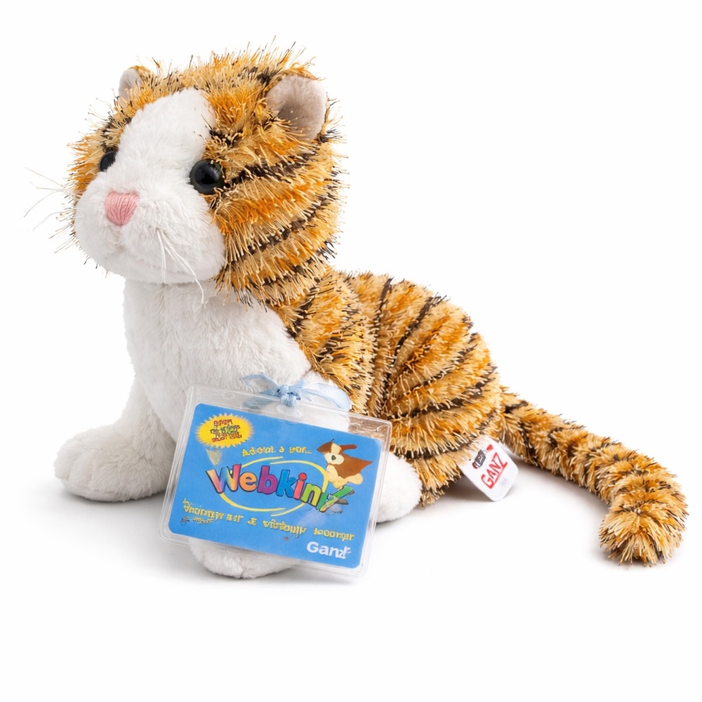 Webkinz Tiger Plush Ganz Stuffed Animal w/ Original Tag Code Holder